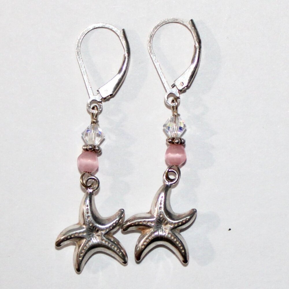 Sterling Silver Starfish Earrings